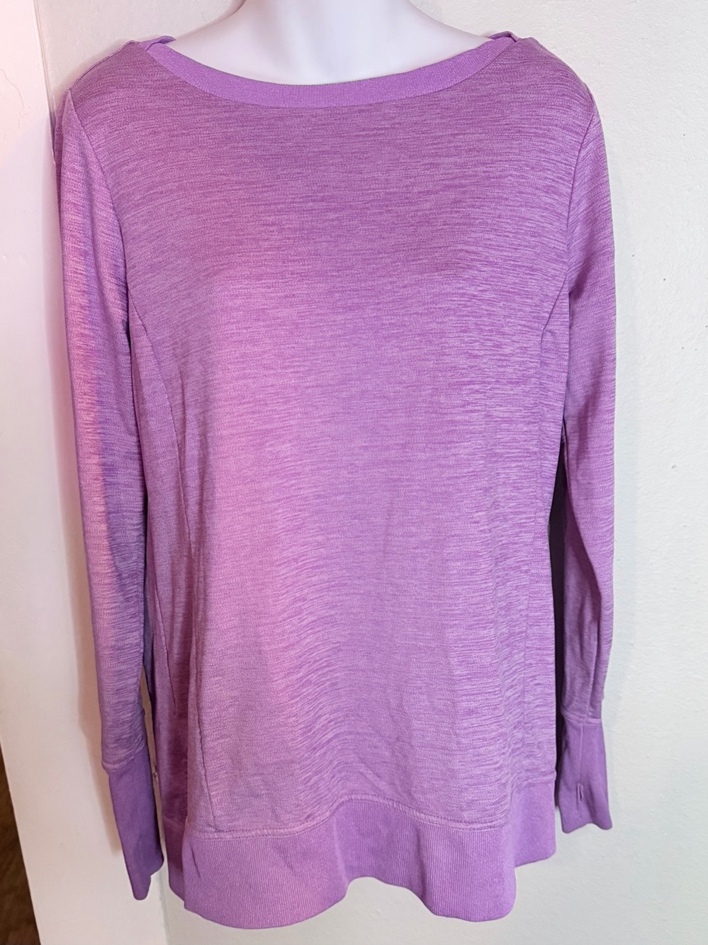 BCG Purple Light weight Long Sleeve Athletic Pullover Women Large